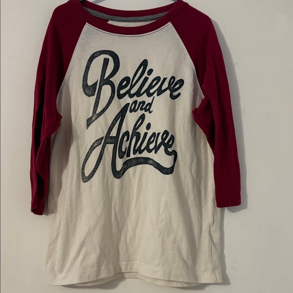 Old Navy Red and Gray Crew Neck Tee